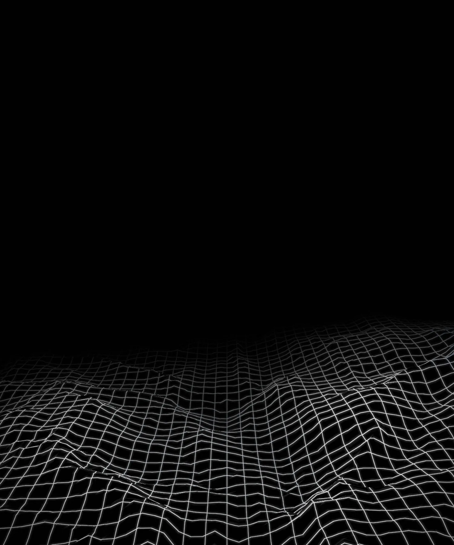 A wireframe terrain under X-ray light, the Cybersecurity scene